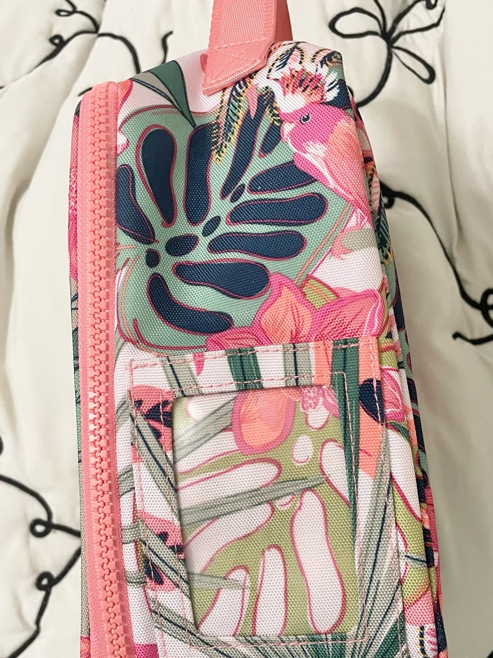 Vera Bradley Pink Green Floral Insulated Lunch Bag - Picture 3 of 4
